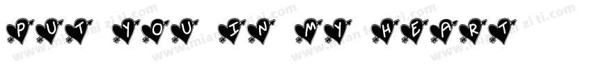 put you in my heart字体转换
